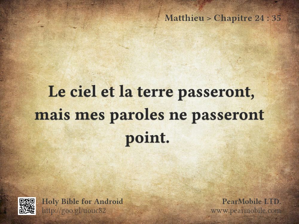 Matthieu, Chapitre 24:35